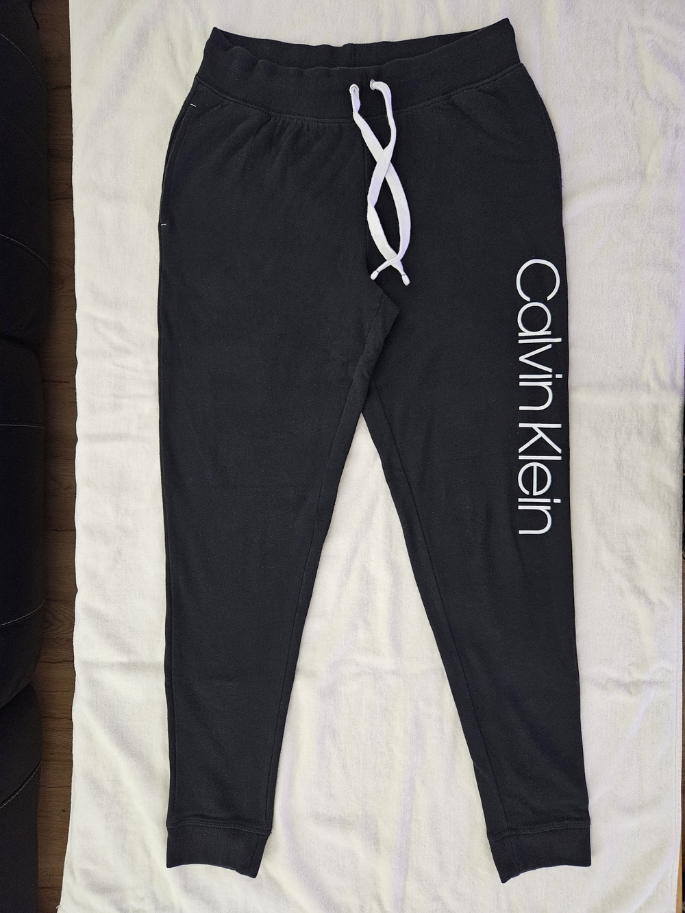 Calvin Klein Sleepwear Black Graphic Logo Joggers Sweatpants Size Small